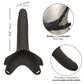 Black or vanilla Accommodator® Silicone Dong with adjustable straps for hands-free oral play. Body-safe, waterproof, and easy to clean. Keywords: Accommodator Silicone Dong, strap-on dildo, hands-free oral play, body-safe silicone, adjustable straps, waterproof, phthalate-free, unisex sex toy, oral stimulation enhancer, intimate couples toy