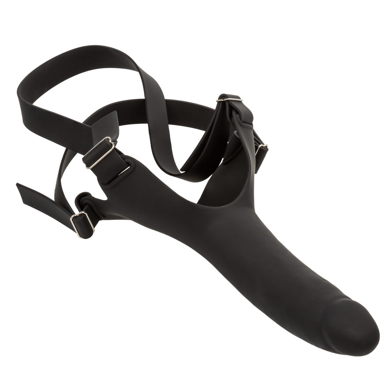 Black or vanilla Accommodator® Silicone Dong with adjustable straps for hands-free oral play. Body-safe, waterproof, and easy to clean. Keywords: Accommodator Silicone Dong, strap-on dildo, hands-free oral play, body-safe silicone, adjustable straps, waterproof, phthalate-free, unisex sex toy, oral stimulation enhancer, intimate couples toy