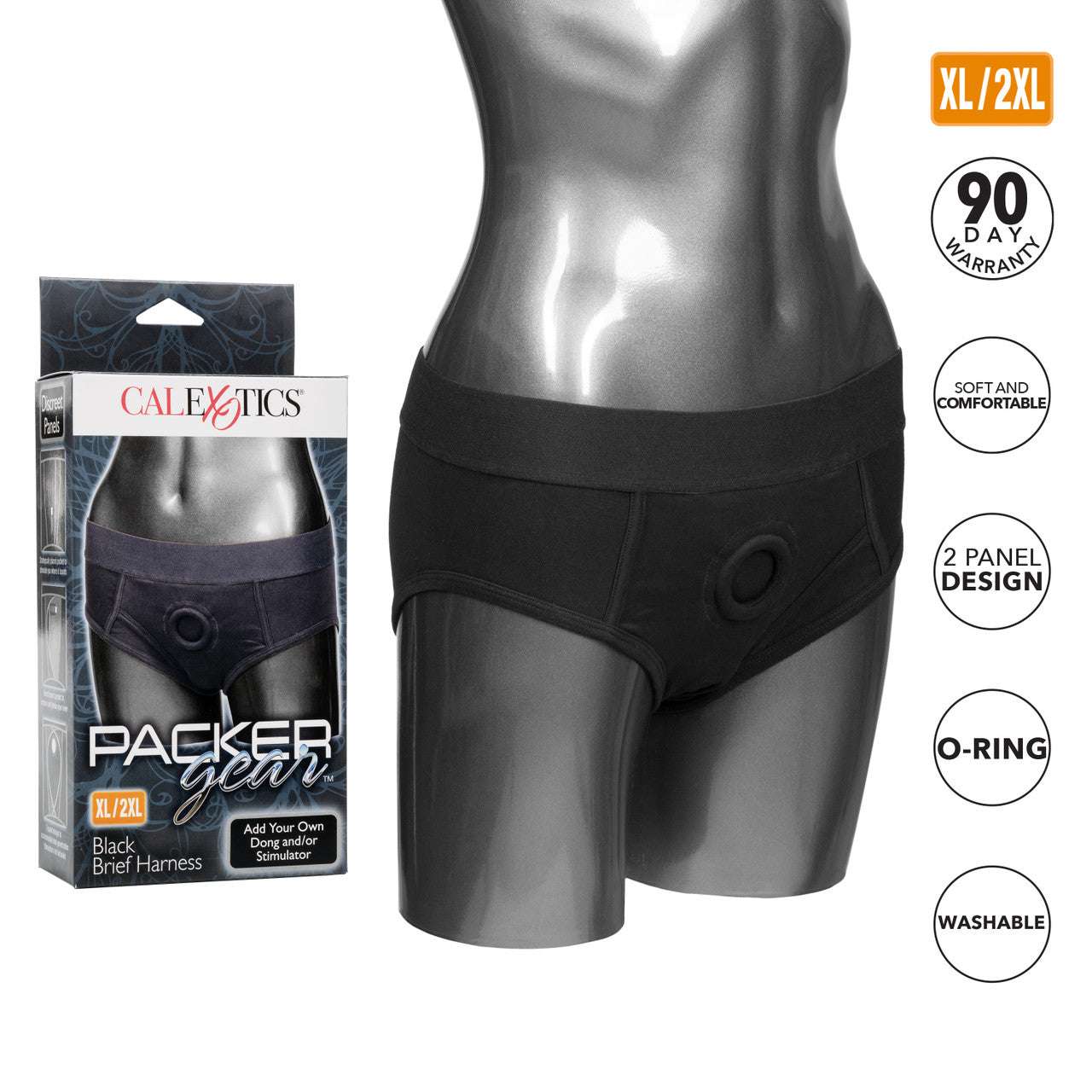 Black Brief Harness for Packer or Dildo | Packer Gear®