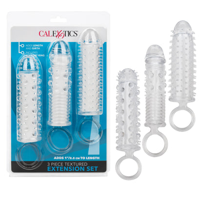 Set of 3 Textured Penis Extension Sleeve Kit | Cal Exotics