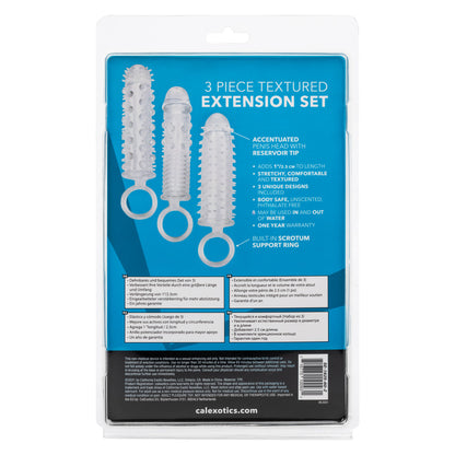 Set of 3 Textured Penis Extension Sleeve Kit | Cal Exotics