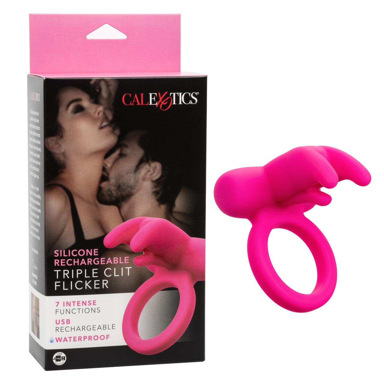 Silicone Rechargeable Triple Clit Flicker with 7 vibrations, bunny ear teasers, and waterproof design.

Keywords: Triple Clit Flicker, vibrating cock ring, bunny ear clit stimulator, couples vibrating ring, waterproof cock ring, rechargeable clit flicker, 7-function cock ring, silicone vibrating ring, shared pleasure toy, body-safe cock ring.