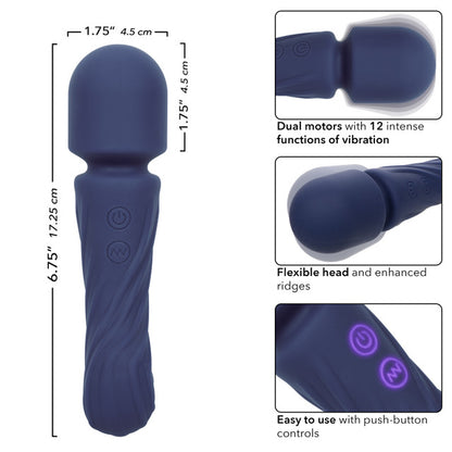 Charisma Allure dual-motor waterproof massager, featuring 12 vibration functions, ergonomic design, and USB rechargeability for personalized pleasure

dual-motor vibrator, waterproof IPX7 massager, rechargeable silicone vibrator, 12-function vibrating wand, flexible head massager, textured silicone massager, travel-friendly vibrator, USB rechargeable massager, blue vibrating wand