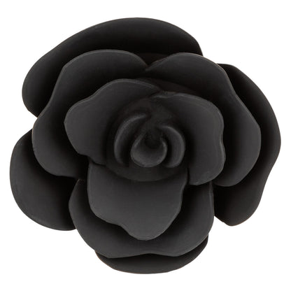 Forbidden™ Small Rose Anal Plug in black, featuring body-safe silicone, tapered design, sturdy base, and waterproof construction for safe and stylish anal pleasure.

small anal plug, beginner anal toy, body-safe silicone anal plug, waterproof anal plug, tapered anal plug, elegant anal toy, rose-themed anal plug, black silicone plug, anal plug with base