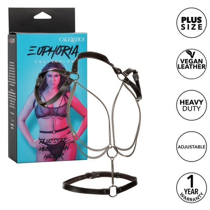 Euphoria Vegan Leather Multi Chain Halter | Plus Size | CalExotics