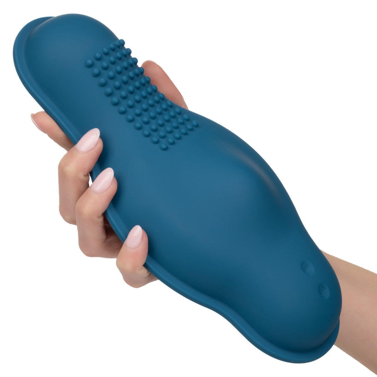 Blue silicone dual-motor massager with nubbed grinding surface, 12 vibration functions, waterproof build, and remote control.
Keywords: dual motor vibrator, remote control massager, waterproof grinding vibrator, blue silicone massager, 12 vibration functions, USB rechargeable vibrator, nubbed grinding massager, phthalate-free massager, self-love vibrator.