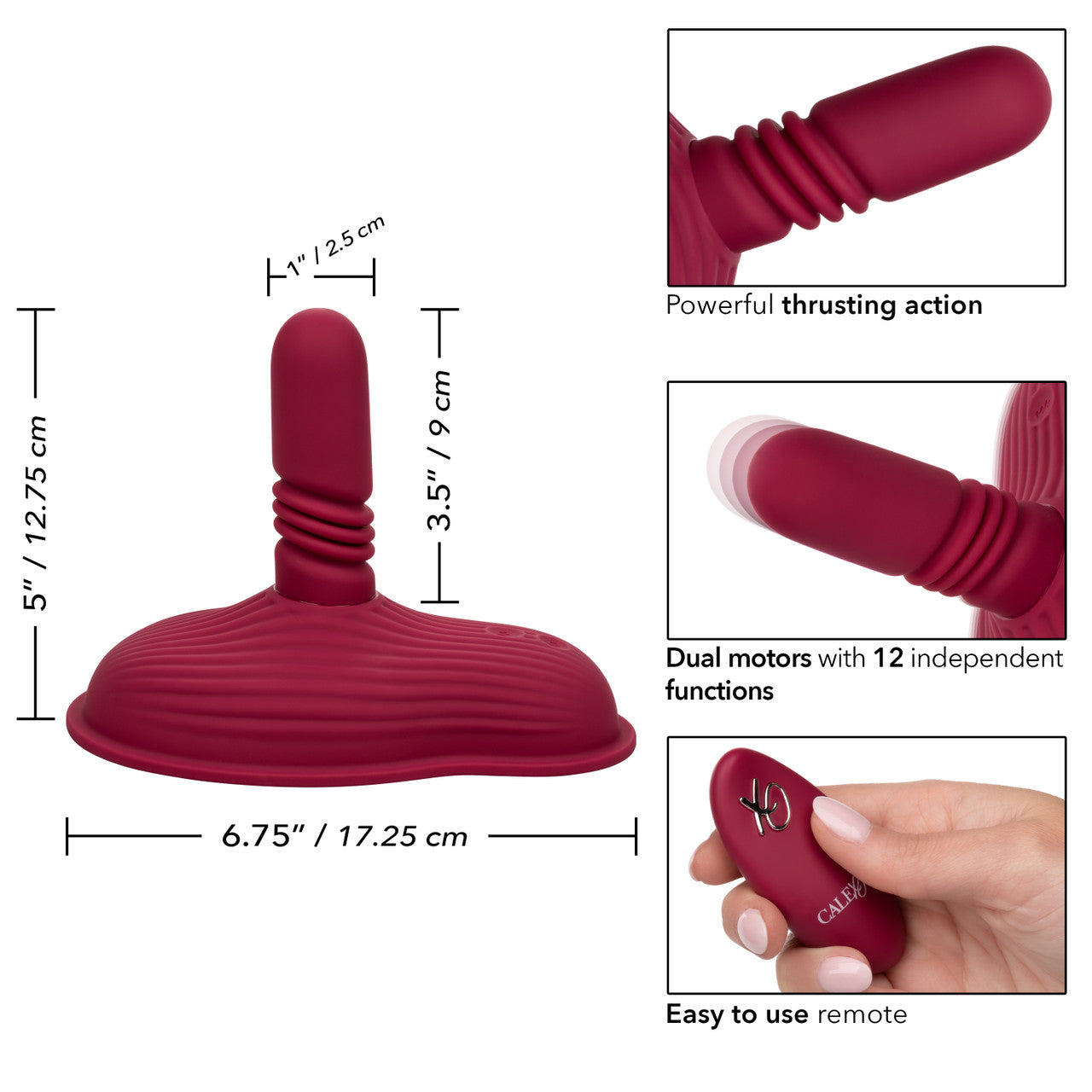 Red silicone thrusting and grinding massager with 12 vibration functions, remote control, ribbed design, and waterproof build.
Keywords: thrusting massager, remote control vibrator, waterproof thrusting toy, red silicone massager, 12 vibration functions, ribbed grinding vibrator, USB rechargeable massager, dual motor vibrator, self-love massager.