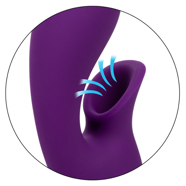 California Dreaming® Huntington Beach Heartbreaker rabbit vibrator with clitoral suction and vibrating shaft.

rabbit vibrator with suction, clitoral suction vibrator, dual-action vibrator, silicone rabbit vibrator, waterproof rabbit vibrator, USB rechargeable vibrator, travel-friendly vibrator, customizable suction vibrator, 10-function vibrator.