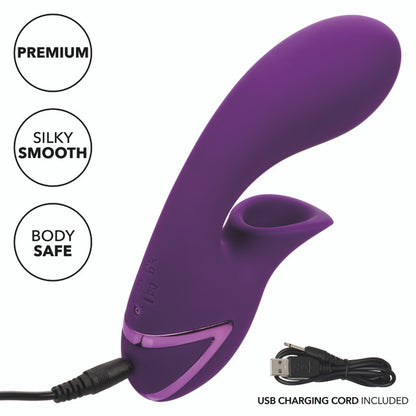 California Dreaming® Huntington Beach Heartbreaker rabbit vibrator with clitoral suction and vibrating shaft.

rabbit vibrator with suction, clitoral suction vibrator, dual-action vibrator, silicone rabbit vibrator, waterproof rabbit vibrator, USB rechargeable vibrator, travel-friendly vibrator, customizable suction vibrator, 10-function vibrator.