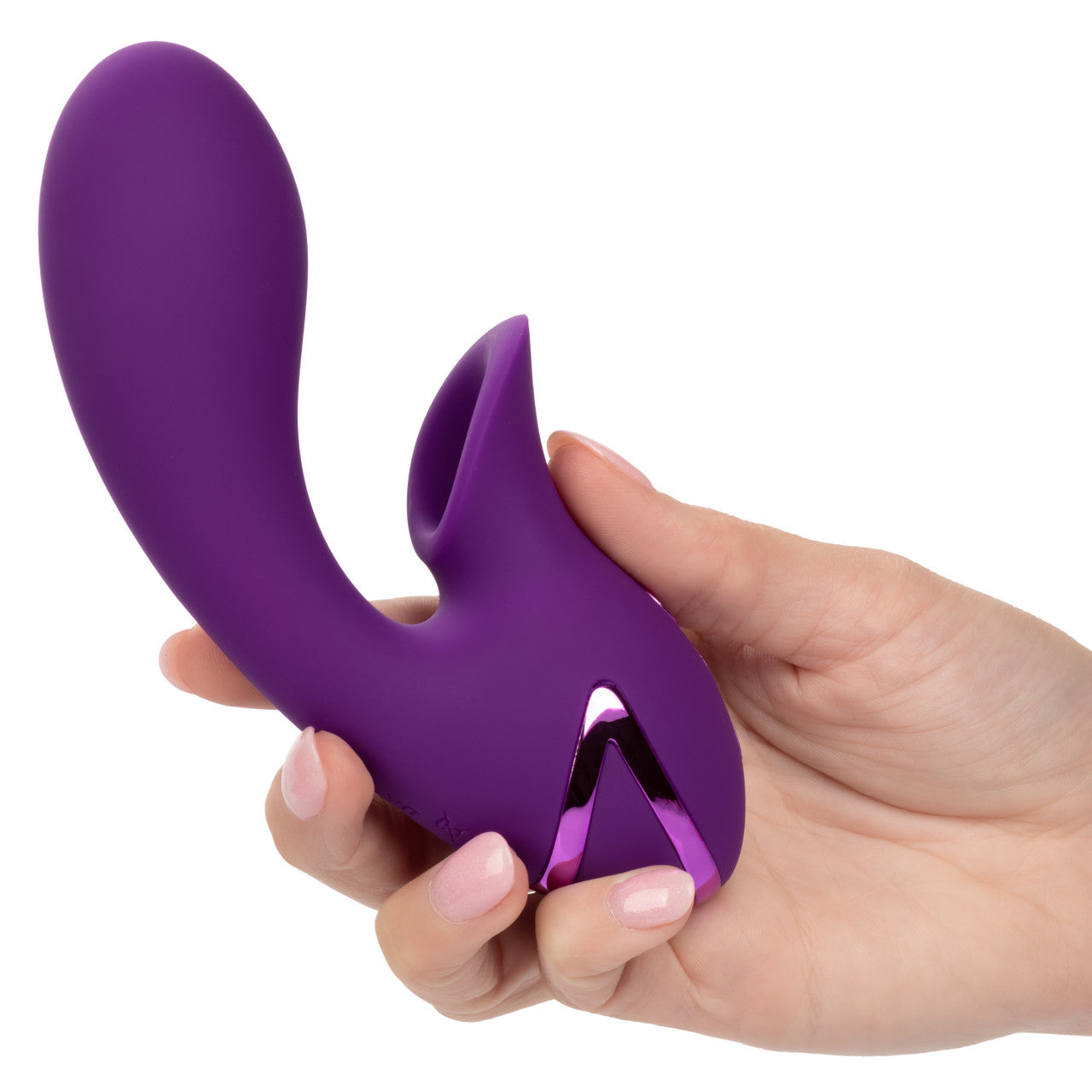 California Dreaming® Huntington Beach Heartbreaker rabbit vibrator with clitoral suction and vibrating shaft.

rabbit vibrator with suction, clitoral suction vibrator, dual-action vibrator, silicone rabbit vibrator, waterproof rabbit vibrator, USB rechargeable vibrator, travel-friendly vibrator, customizable suction vibrator, 10-function vibrator.