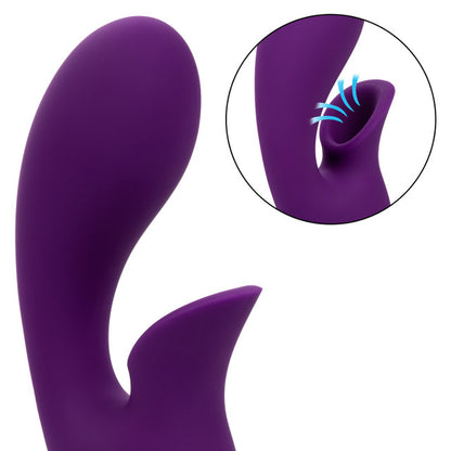 California Dreaming® Huntington Beach Heartbreaker rabbit vibrator with clitoral suction and vibrating shaft.

rabbit vibrator with suction, clitoral suction vibrator, dual-action vibrator, silicone rabbit vibrator, waterproof rabbit vibrator, USB rechargeable vibrator, travel-friendly vibrator, customizable suction vibrator, 10-function vibrator.