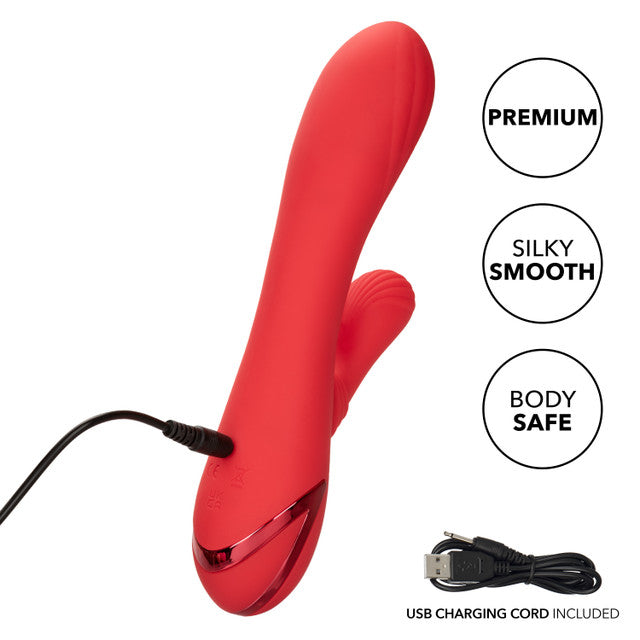 Swinging Teaser Heated Rechargeable Silicone Rabbit Vibrator | California Dreaming Palisades Passion