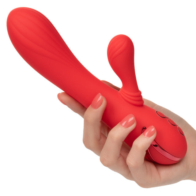 Swinging Teaser Heated Rechargeable Silicone Rabbit Vibrator | California Dreaming Palisades Passion