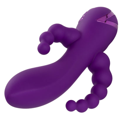 Bootylicious Rechargeable Silicone Dual Penetrating Rabbit Vibrator | California Dreaming Long Beach