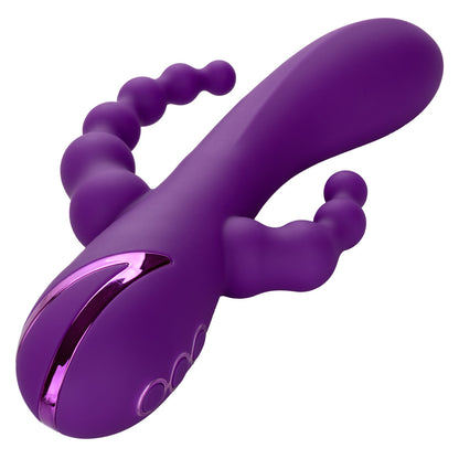 Bootylicious Rechargeable Silicone Dual Penetrating Rabbit Vibrator | California Dreaming Long Beach