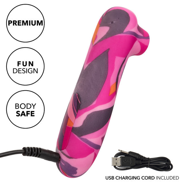 The Naughty Bits® Suck Buddy™ Playful Massager - 
Compact pink and orange clitoral massager with 10 vibration speeds, contoured teaser, and USB rechargeable waterproof design. 
Keywords: clitoral suction vibrator, Naughty Bits collection, compact clitoral toy, waterproof massager, USB rechargeable vibrator, 10-speed clitoral massager, pink and orange suction toy, phthalate-free massager, 