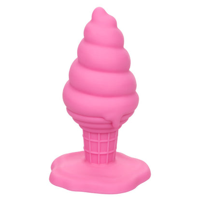 The Naughty Bits® Yum Bum™ Ice Cream Cone Butt Plug - Pink ice cream cone-shaped silicone butt plug with suction cup base, designed for playful, waterproof, and phthalate-free fun.
Keywords: ice cream butt plug, silicone butt plug, ice cream cone-shaped plug, Naughty Bits collection, pink silicone anal toy, suction cup butt plug, waterproof anal plug, phthalate-free butt plug, playful ana