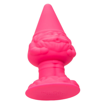 Pink silicone gnome-shaped butt plug with rippled texture, 2-inch girth, flanged base, and body-safe waterproof design.
Keywords: Naughty Bits Anal Gnome, gnome butt plug, pink silicone butt plug, textured anal plug, 2-inch girth anal toy, body-safe anal plug, waterproof butt plug, flanged base anal toy, whimsical anal plug, playful silicone plug.