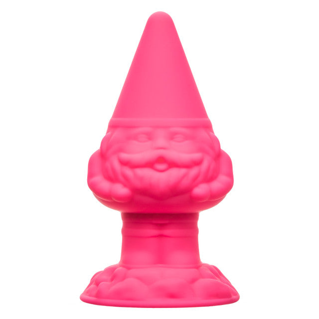 Pink silicone gnome-shaped butt plug with rippled texture, 2-inch girth, flanged base, and body-safe waterproof design.
Keywords: Naughty Bits Anal Gnome, gnome butt plug, pink silicone butt plug, textured anal plug, 2-inch girth anal toy, body-safe anal plug, waterproof butt plug, flanged base anal toy, whimsical anal plug, playful silicone plug.