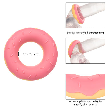 Naughty Bits Dickin' Donuts Silicone Donut Cock Ring
Pink silicone donut-shaped cock ring for enhanced stamina, sensitivity, and erection support, part of the Naughty Bits collection.
Keywords: silicone cock ring, donut-shaped cock ring, Naughty Bits collection, pink penis ring, waterproof cock ring, phthalate-free cock ring, erection support ring, playful cock ring, stamina-enhancing ring.