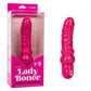 The Naughty Bits® Lady Boner™ Bendable Personal Vibrator - Pink glitter bendable vibrator with realistic veins and head, featuring 10 vibration functions and a waterproof design. Keywords: bendable glitter vibrator, Naughty Bits collection, pink glitter vibe, waterproof personal vibrator, realistic textured vibrator, 10-function vibrator, phthalate-free vibrator, flexible waterproof vibrator, travel-friendly vibrator.