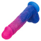 Pink and blue glitter ombré vibrating dildo with suction cup base, 10 vibration functions, and real-feel silicone shaft.
Keywords: vibrating dildo, glitter dildo, XL vibrating dildo, real-feel silicone dildo, suction cup vibrator, waterproof dildo, Naughty Bits collection, pink and blue ombré dildo, 10-function vibrator, rechargeable glitter dildo.