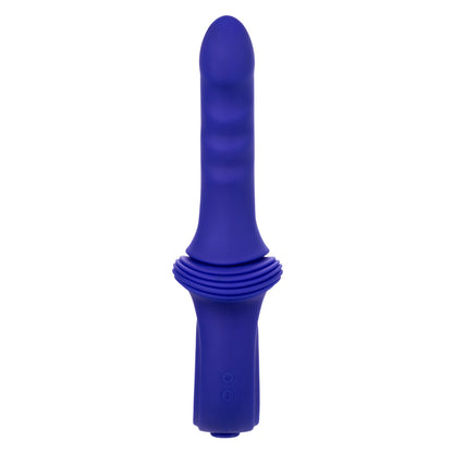 Ridged purple thrusting sex machine with 10 speeds, 5 thrusting levels, and hands-free suction cup.
Keywords: Overdrive sex machine, remote control thruster, ridged silicone shaft, vibrating sex machine, hands-free suction cup, rechargeable sex machine, thrusting vibrator, customizable pleasure machine, 10 speeds and 5 functions, luxury sex toy.