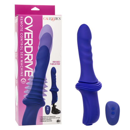 Ridged purple thrusting sex machine with 10 speeds, 5 thrusting levels, and hands-free suction cup.
Keywords: Overdrive sex machine, remote control thruster, ridged silicone shaft, vibrating sex machine, hands-free suction cup, rechargeable sex machine, thrusting vibrator, customizable pleasure machine, 10 speeds and 5 functions, luxury sex toy.