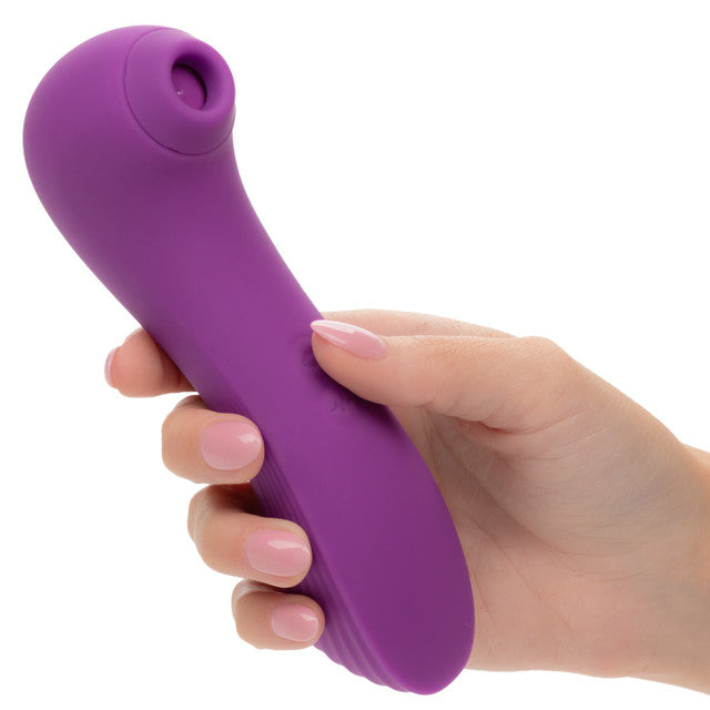 Purple dual-ended pleasure wand with 10 suction functions, 10 vibration speeds, and waterproof silicone design.
Keywords: dual pleasure wand, Couture Collection, silicone massager, waterproof vibrator, suction and vibration toy, USB rechargeable wand, luxury adult toy, customizable massager, IPX7 waterproof, dual-ended wand