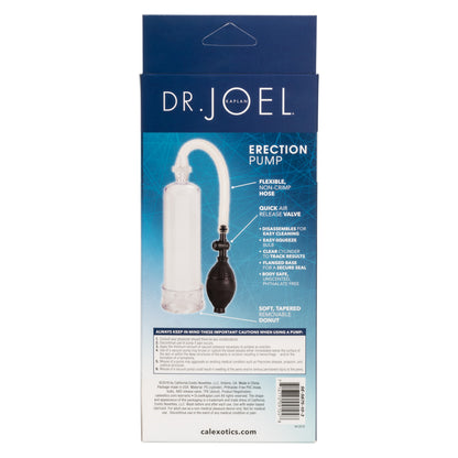 Clear cylinder erection pump with adjustable suction, soft donut, and quick air-release button. 

Dr. Joel Kaplan erection pump, clear cylinder penis pump, girth enhancement pump, stamina booster pump, adjustable suction pump, quick air-release penis pump, phthalate-free erection pump, easy-clean penis pump, beginner penis pump, soft donut penis pump.