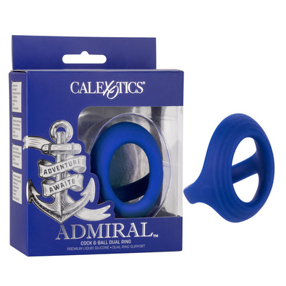 Admiral™ Cock & Ball Dual Ring with dual support, liquid silicone, body-safe design, and waterproof durability.

Keywords: silicone cock ring, dual support ring, shaft and scrotum ring, liquid silicone ring, body-safe cock ring, phthalate-free cock ring, waterproof cock ring, erection support ring, stamina-enhancing cock ring, blue cock ring, premium silicone cock ring