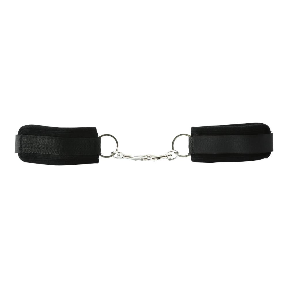 Beginner’s Bondage Cuffs: Comfortable, adjustable cuffs with Velcro closures and snap connectors for playful BDSM restraint.