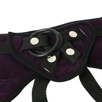 Lush Purple Velvet Strap-On Harness | Sportsheets