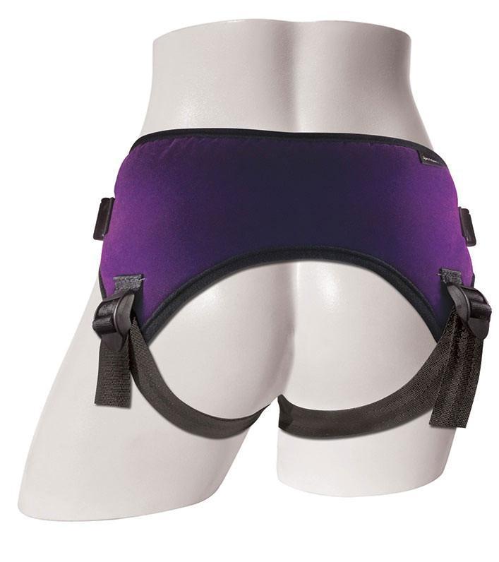 Lush Purple Velvet Strap-On Harness | Sportsheets