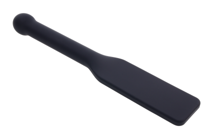 Edge® Silicone Paddle with 'MINE' imprint, flexible silicone head, metal-reinforced handle, and insertable design for BDSM play.