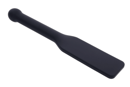 Edge® Silicone Paddle with 'MINE' imprint, flexible silicone head, metal-reinforced handle, and insertable design for BDSM play.