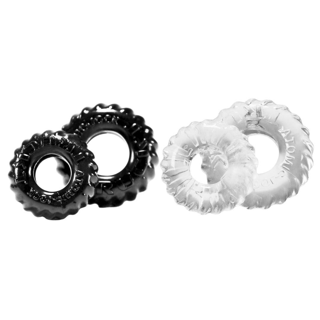 The TRUCKT 2-Piece Cock Ring Set offers serious stretch, two versatile sizes, and secure comfort for enhanced performance and longer-lasting pleasure. Keywords: TRUCKT Cock Ring Set, OXBALLS cock rings, Skinflex-TPR cock rings, durable stretchable cock rings, ball support rings, stamina-enhancing cock rings, cock and ball rings set, phthalate-free cock rings, stretchable cock rings for men, adjustable cock ring set.