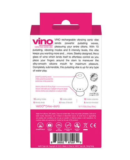 Vedo Vino Silicone Rechargeable Sonic Vibrator