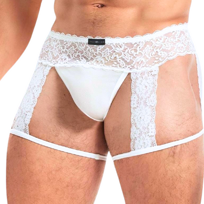 Lace King Men's Lace and Mesh Garter Panty | Boyztown Collective