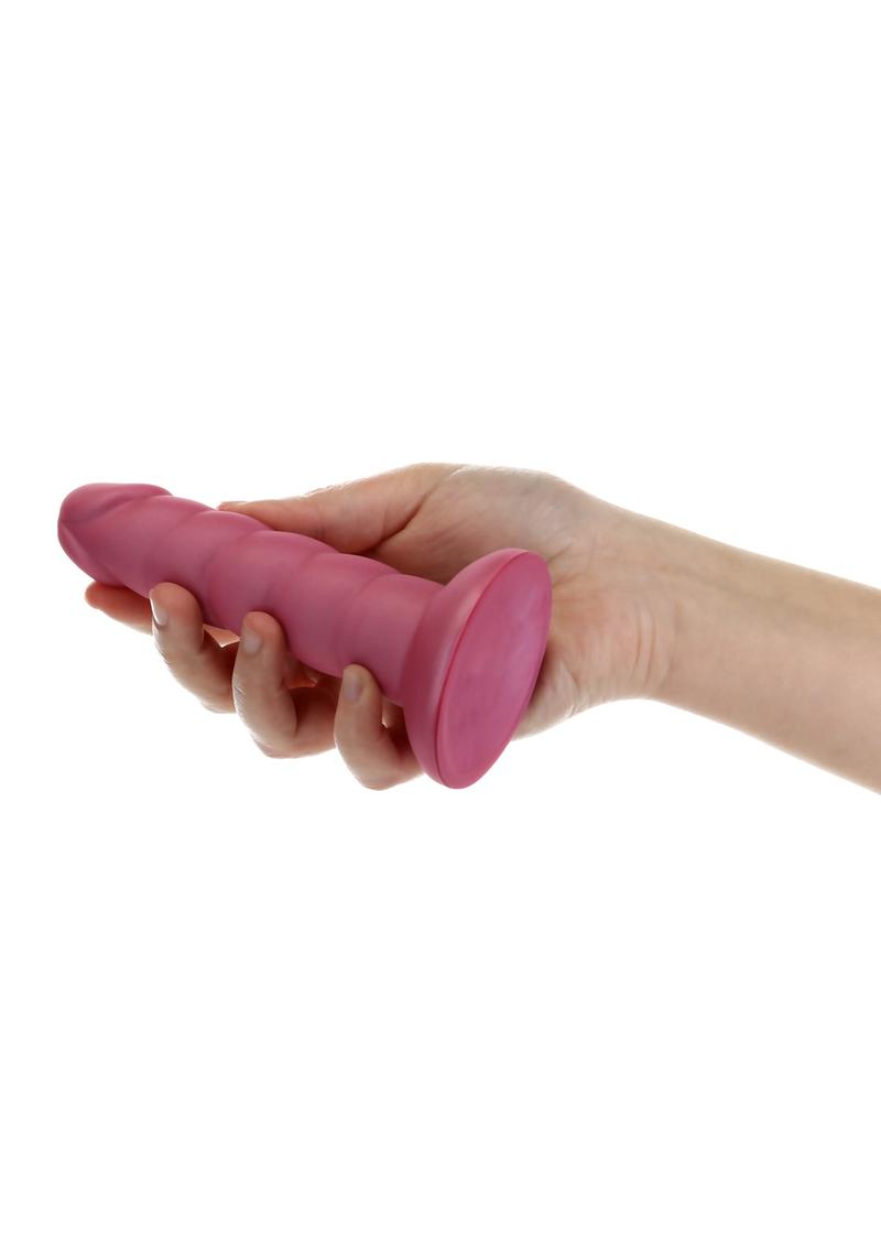 Addiction Fantasy Unicorn Silicone Dildo - Pink - 5.5in Addiction Fantasy dildos in pink, blue, and purple hues, each with ribbed textures, suction bases, and harness compatibility. Keywords: Addiction Fantasy dildo set, pink silicone dildo, blue ribbed dong, purple textured dildo, suction cup dildos, harness-compatible dildos, ribbed silicone dildos, beginner-friendly dildo set, premium silicone dildos, 3-piece dildo collection.