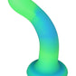 Addiction Rave Silicone Glow In The Dark Dildo - Blue/Glow In The Dark/Green - 8in Glow-in-the-dark silicone dildos in vibrant blue, pink, and green colors with a bendable design and strong suction base. Keywords: glow-in-the-dark dildo, bendable silicone dong, vibrant sex toys, strong suction base dildo, harness-compatible toys, premium silicone dildos, rave-themed adult toys, colorful sex toys, party-themed dildos, bonus PowerBullet included.