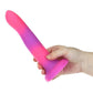 Addiction Rave Silicone Glow In The Dark Dildo - Glow In The Dark/Pink/Purple - 8in Glow-in-the-dark silicone dildos in vibrant blue, pink, and green colors with a bendable design and strong suction base. Keywords: glow-in-the-dark dildo, bendable silicone dong, vibrant sex toys, strong suction base dildo, harness-compatible toys, premium silicone dildos, rave-themed adult toys, colorful sex toys, party-themed dildos, bonus PowerBullet included.