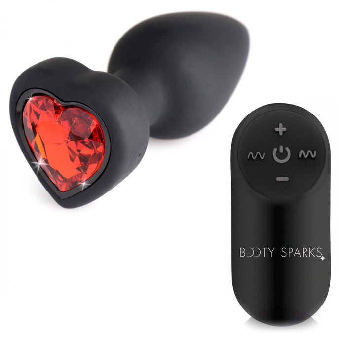 28X Silicone Vibrating Red Heart Anal Plug with remote control, featuring 4 speeds, 7 vibration patterns, body-safe silicone, and a red jeweled base.

vibrating anal plug, red heart anal plug, jeweled butt plug, vibrating butt plug with remote, silicone anal plug, rechargeable anal plug, heart-shaped anal plug, splashproof anal plug, remote-controlled anal toy, anal plug for beginners