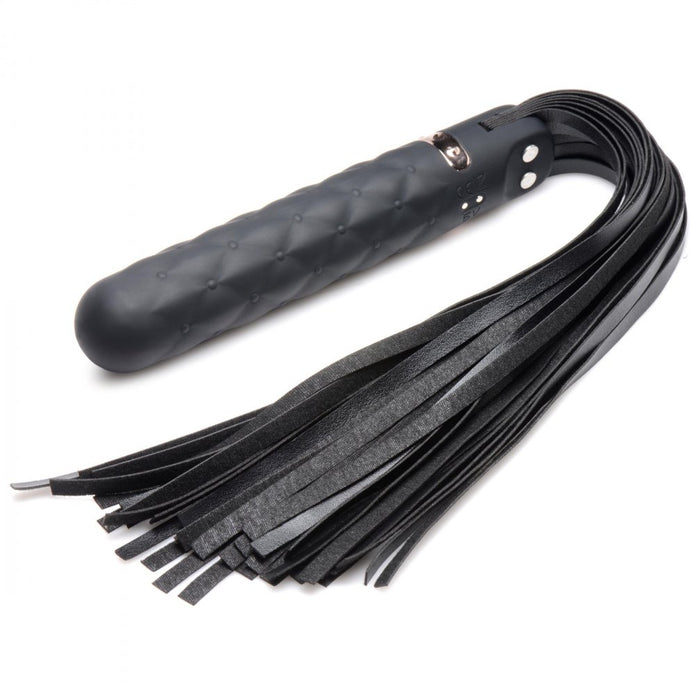 Vibra-Lasher 9x Vibrating Silicone Dildo Flogger ♥ Master Series