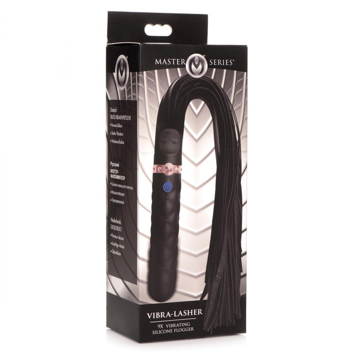 Vibra-Lasher 9x Vibrating Silicone Dildo Flogger ♥ Master Series