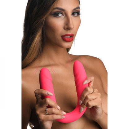 Purple or Pink silicone double dildo with bendable shaft, textured dual ends, and remote-controlled vibrations for double penetration or partnered fun.

vibrating double dildo, silicone double-ended dildo, bendable double dildo, Purple double dildo, Pink double dildo, remote-controlled vibrator, premium silicone dildo, double penetration dildo, waterproof double dildo, ribbed textured dildo