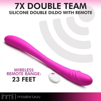 Purple or Pink silicone double dildo with bendable shaft, textured dual ends, and remote-controlled vibrations for double penetration or partnered fun.

vibrating double dildo, silicone double-ended dildo, bendable double dildo, Purple double dildo, Pink double dildo, remote-controlled vibrator, premium silicone dildo, double penetration dildo, waterproof double dildo, ribbed textured dildo