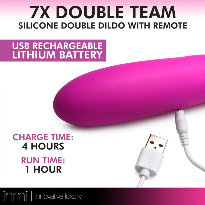 Purple or Pink silicone double dildo with bendable shaft, textured dual ends, and remote-controlled vibrations for double penetration or partnered fun.

vibrating double dildo, silicone double-ended dildo, bendable double dildo, Purple double dildo, Pink double dildo, remote-controlled vibrator, premium silicone dildo, double penetration dildo, waterproof double dildo, ribbed textured dildo