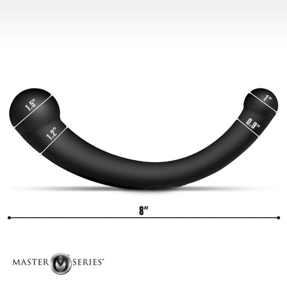 Crescent-shaped vibrating dual-ended dildo in Silver or Black, featuring 3 speeds, 7 patterns, premium silicone, and waterproof design for G-spot or P-spot stimulation.

10X Vibra-Crescent dildo, crescent-shaped vibrator, G-spot vibrator, P-spot stimulator, Silver vibrating dildo, Black dual-ended dildo, waterproof silicone vibrator, rechargeable crescent dildo, 10-mode vibrator, premium silicone sex toy