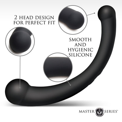 Crescent-shaped vibrating dual-ended dildo in Silver or Black, featuring 3 speeds, 7 patterns, premium silicone, and waterproof design for G-spot or P-spot stimulation.

10X Vibra-Crescent dildo, crescent-shaped vibrator, G-spot vibrator, P-spot stimulator, Silver vibrating dildo, Black dual-ended dildo, waterproof silicone vibrator, rechargeable crescent dildo, 10-mode vibrator, premium silicone sex toy